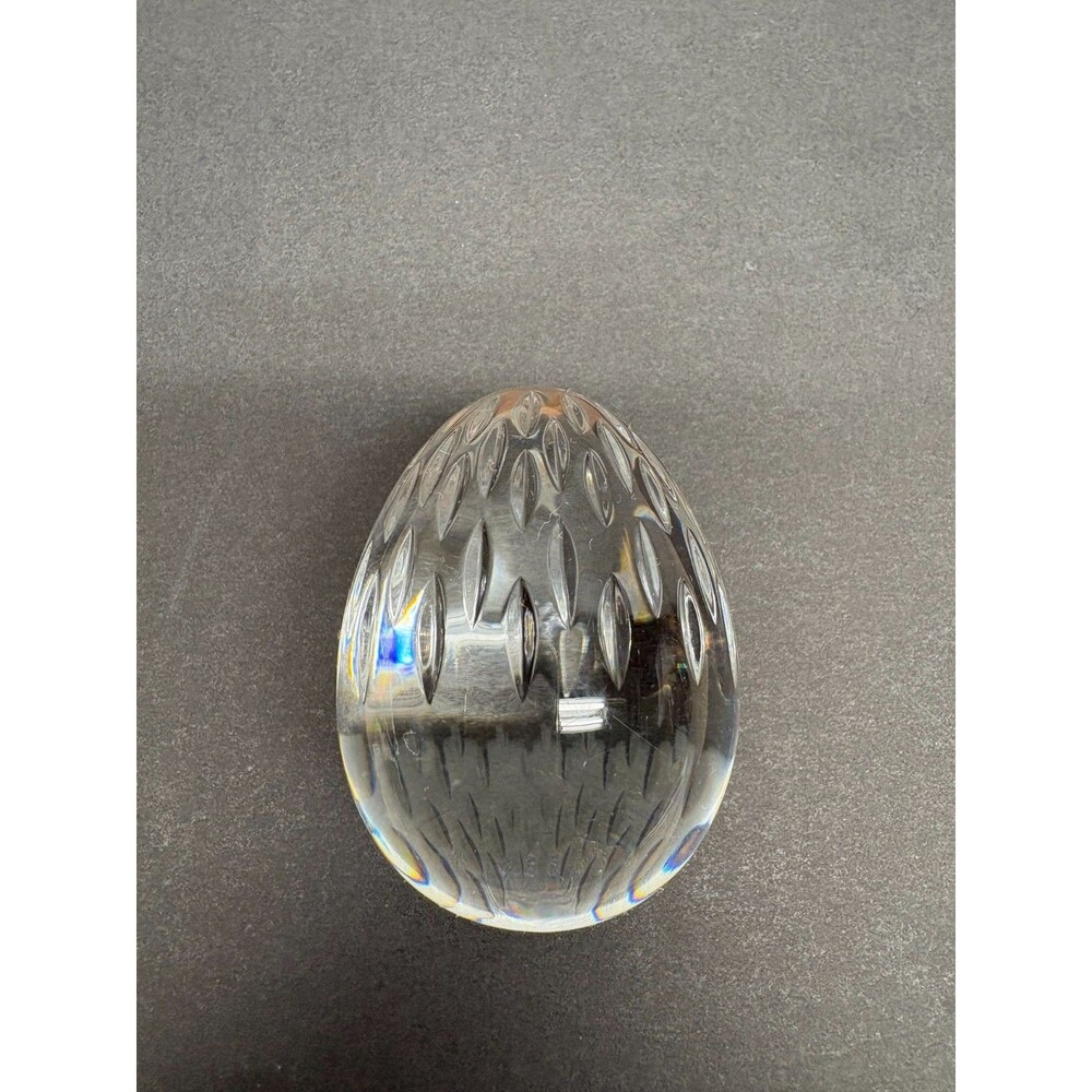 Vtg Baccarat Crystal Egg Paperweight Figurine Made In France